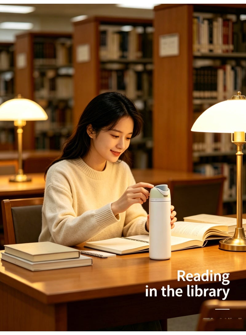 Owala 24cm Slim 7cm Diameter Flip Sip Stainless Steel Water Bottle, Iced Breeze Pastel Leakproof Thermal Flask, 24 Hours Cold & 12 Hours Hot Reusable Travel Mug for Gym, Hiking, Beach, Library, Picnic & Daily Office Use - Image 2