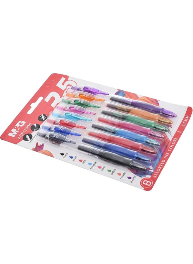 M&G Generation 8 Pen Set, Vibrant Writing, Smooth Ink, 8 Assorted Colors - Image 2