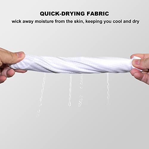TClian Balaclava Neck Gaiter with Ear Loops Scarf Bandana UV Sun Protection Outdoors Face Mask Cover for Women Men(White) - Image 4