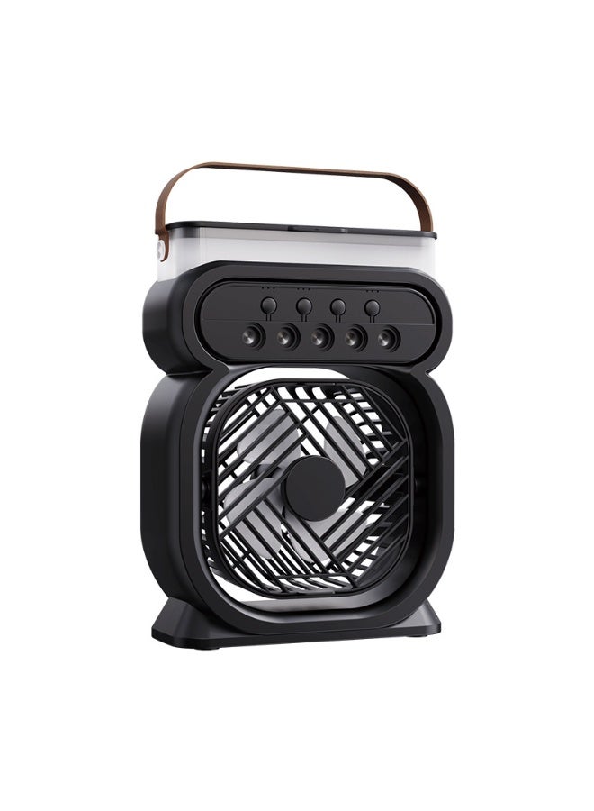 Generic Portable Air Conditioner Fan Mini Evaporative Air Cooler with 7 Colors LED Light 1/2/3 H Timer 3 Wind Speeds and 3 Spray Modes for Office Home Dorm Travel（Black）  - Image 2