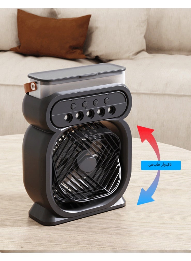 Generic Portable Air Conditioner Fan Mini Evaporative Air Cooler with 7 Colors LED Light 1/2/3 H Timer 3 Wind Speeds and 3 Spray Modes for Office Home Dorm Travel（Black）  - Image 4