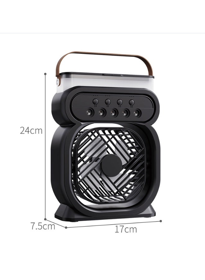 Generic Portable Air Conditioner Fan Mini Evaporative Air Cooler with 7 Colors LED Light 1/2/3 H Timer 3 Wind Speeds and 3 Spray Modes for Office Home Dorm Travel（Black）  - Image 5