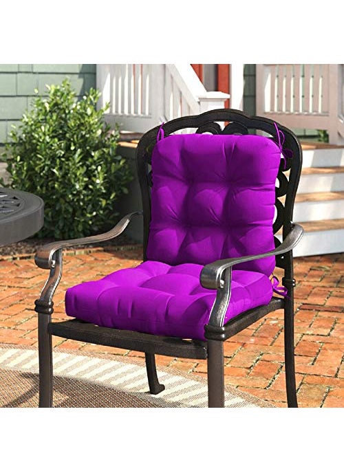 Mom's Moon Moms Moon Multi use Chair PadBack SupportChair Cushion for Rocking Chair Wooden Swing Chair Home Office Chair Indoor and Outdoor Setting Pack of 2 40 X 40 Cm Purple  - Image 3
