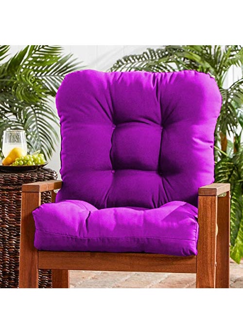 Mom's Moon Moms Moon Multi use Chair PadBack SupportChair Cushion for Rocking Chair Wooden Swing Chair Home Office Chair Indoor and Outdoor Setting Pack of 2 40 X 40 Cm Purple  - Image 1