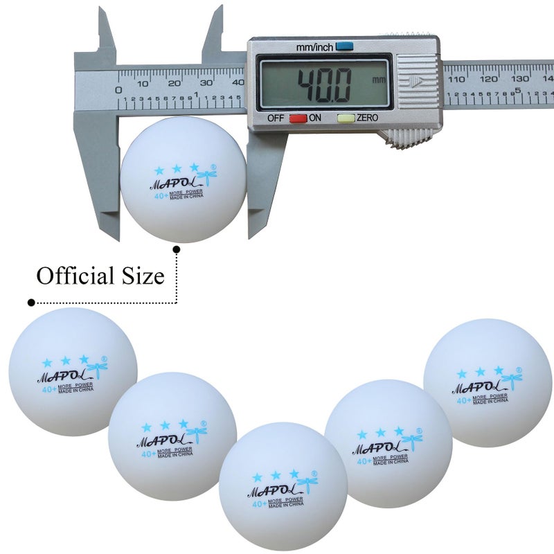 MAPOL 50 White 3-Star Table Tennis Ball Premium Training Ping Pong Balls - Image 3
