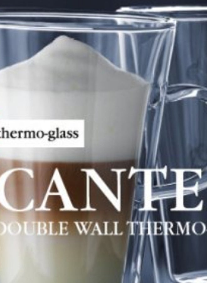 NIBEMINENT 2-Piece Canteen Glass With Handle Set Clear - Image 4