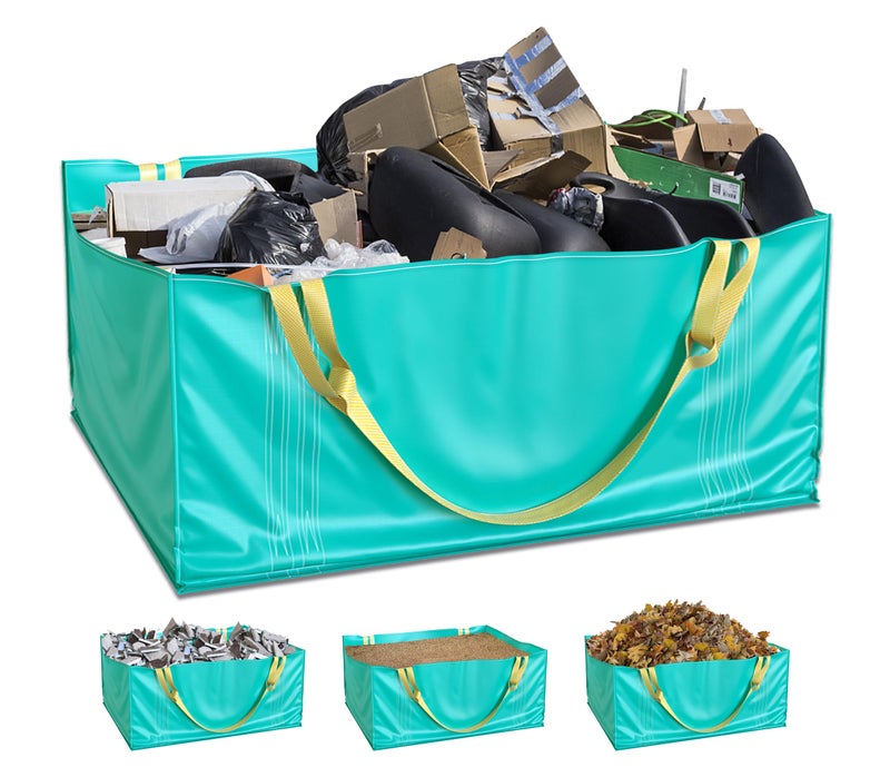 Skywin TidyFriend Dumpster Bag for Waste Management Hold up to 2,500 lbs, Heavy Duty, Reusable & Foldable Yard Waste Container for Home Renovation & Yard Cleanup, Debris, Landscaping, Roofing Shingles - Image 1