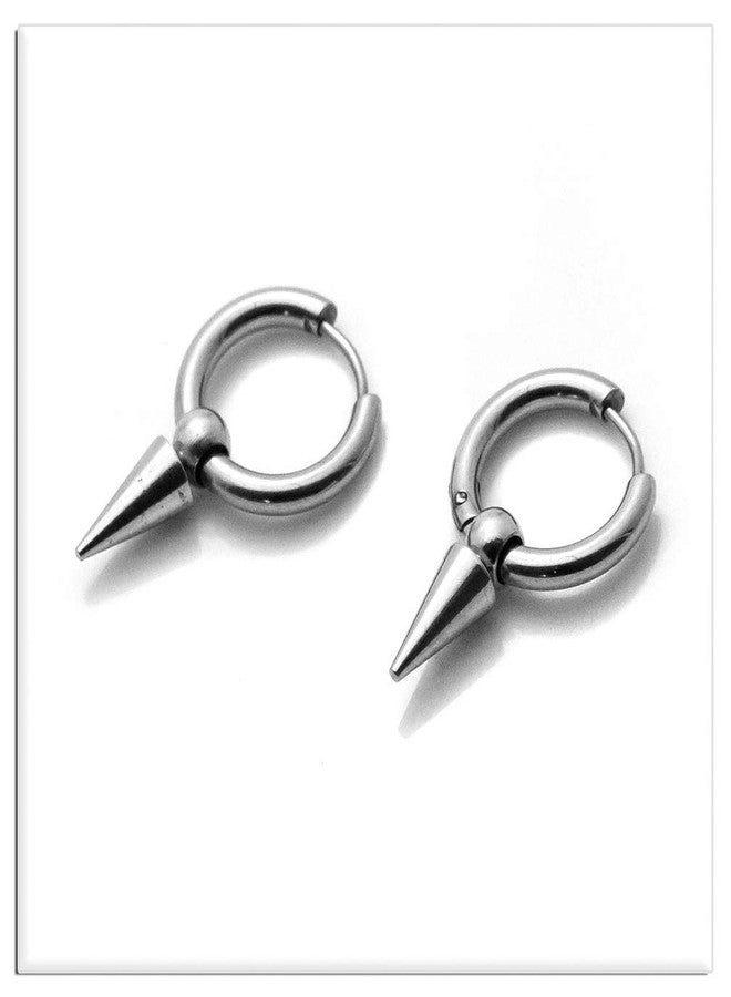 اكسوسامس أقراط Xusamss Punk Jewelry المصنوعة من الفولاذ المقاوم للصدأ، أقراط متدلية مدببة - Image 5