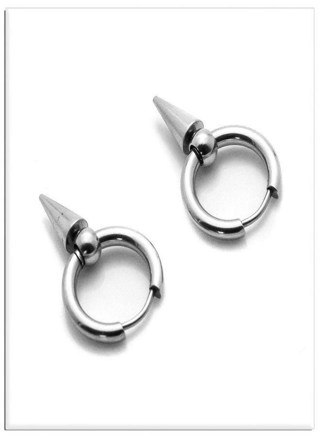 اكسوسامس أقراط Xusamss Punk Jewelry المصنوعة من الفولاذ المقاوم للصدأ، أقراط متدلية مدببة - Image 4