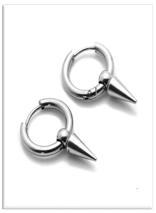 اكسوسامس أقراط Xusamss Punk Jewelry المصنوعة من الفولاذ المقاوم للصدأ، أقراط متدلية مدببة - Image 3