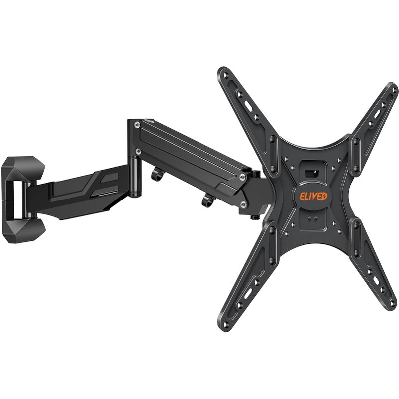 ELIVED TV Wall Bracket Height Adjustable Gas Spring Arm Monitor Wall Mount for Most 23"-55" LED, LCD, OLED Flat or Curved TVs with VESA 100x100mm-400x400mm up to 30KG, Full Motion Corner TV Mount - Image 1
