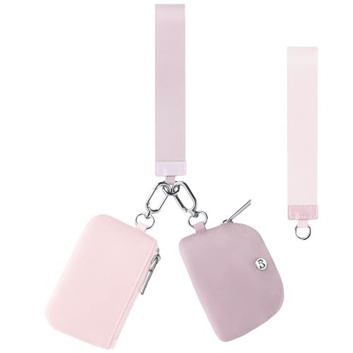 Babysun Mini Zip Around Dual Pouch Wristlet With 2 Straps Wristlet Keychain Wallet for Women Coin Purse Small Cute for Teen Girl - Image 1