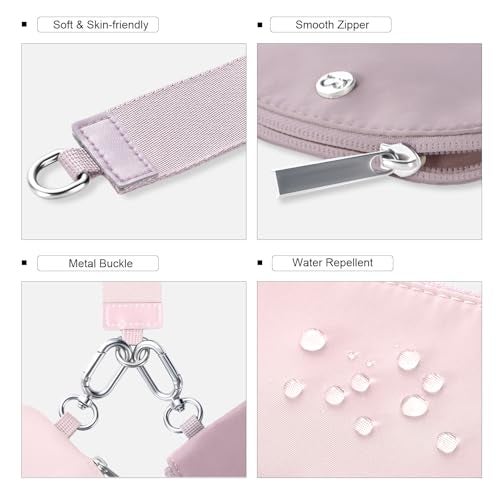 Babysun Mini Zip Around Dual Pouch Wristlet With 2 Straps Wristlet Keychain Wallet for Women Coin Purse Small Cute for Teen Girl - Image 5
