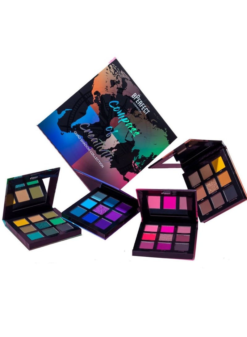 بي بيرفيكت بوصلة الإبداع المثالية - مجموعة ظلال العيون الرباعية - لوحة ظلال العيون ويست ووترز 110 جرام - Image 3