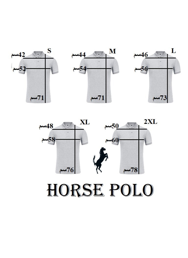 Horse Polo - Horse Polo Classic Polo Shirt, Navy blue - Image 1