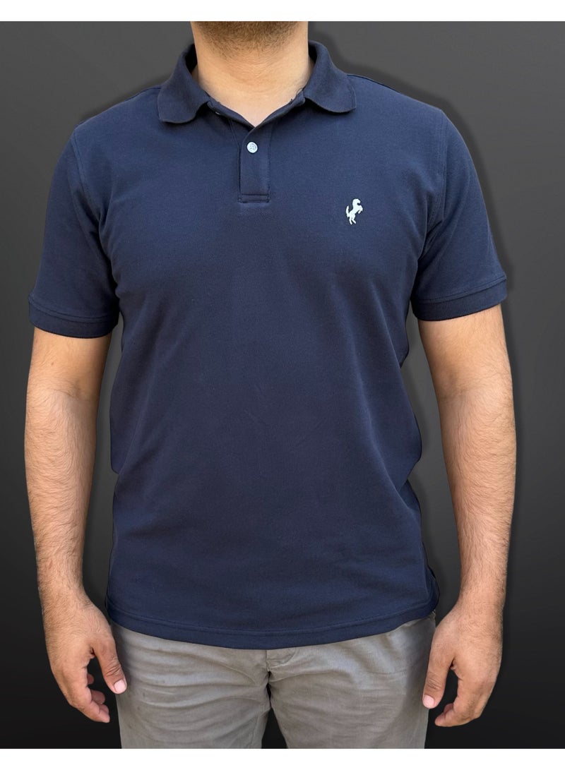 Horse Polo Polo Shirt Classic, Navy blue - Image 3