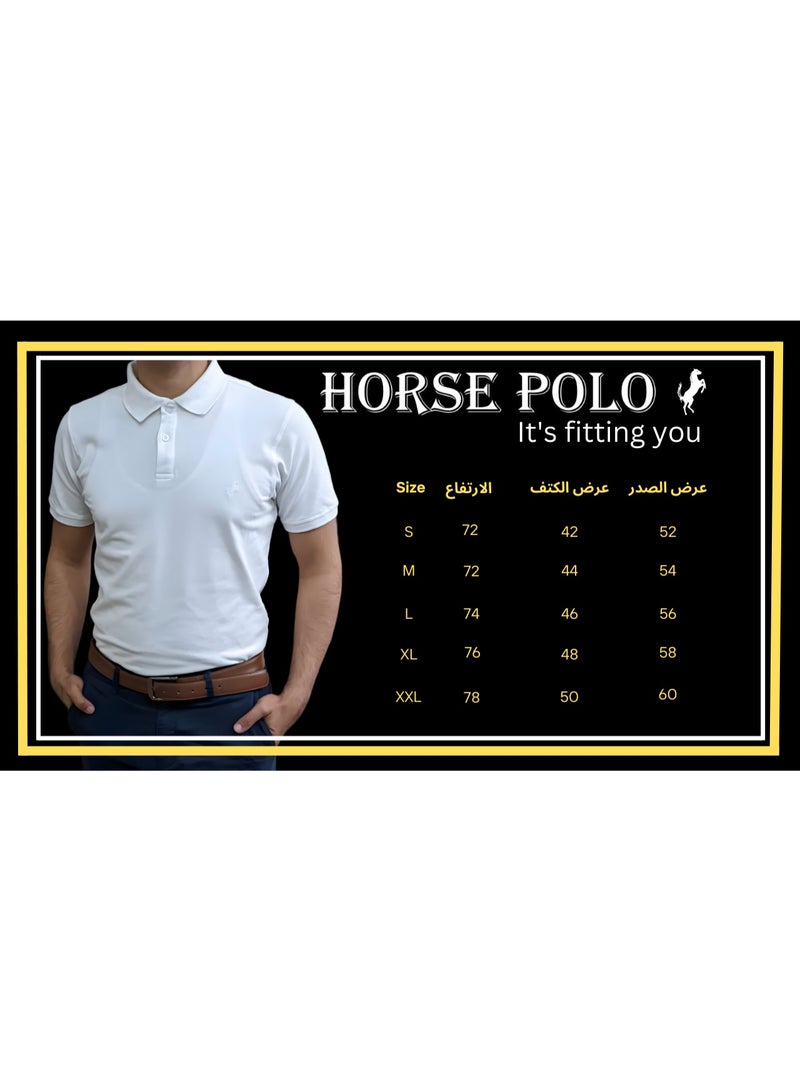 Horse Polo Polo Shirt Classic, Navy blue - Image 5