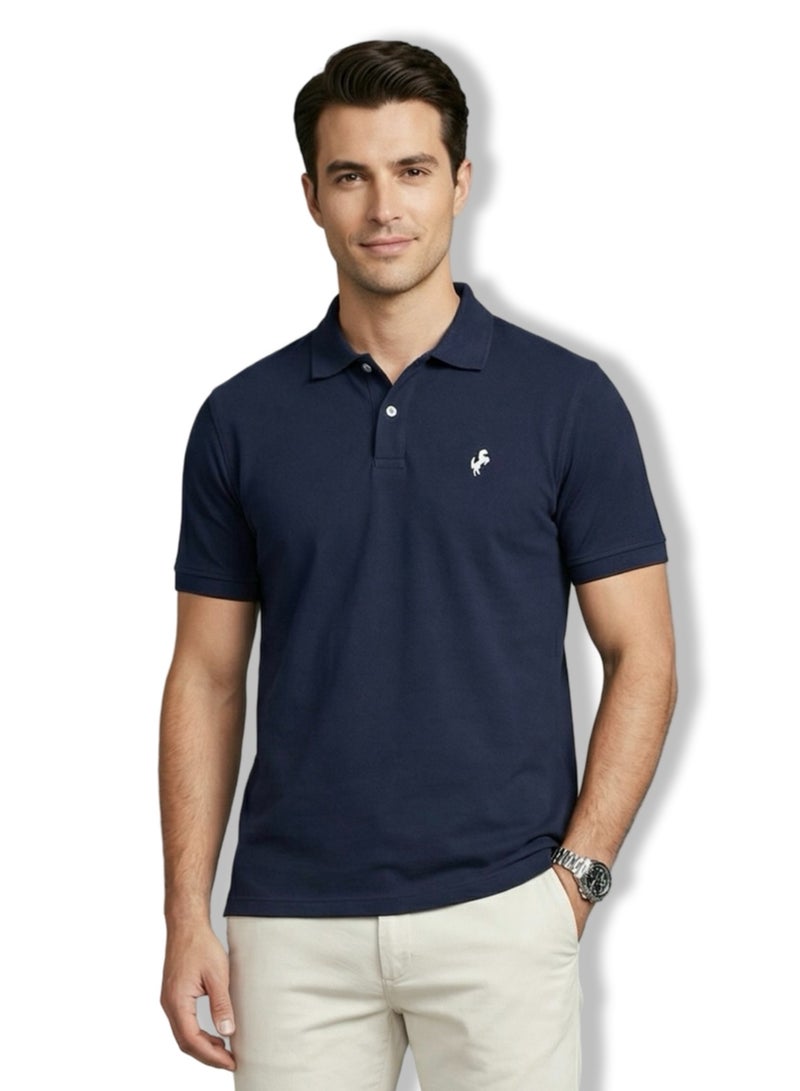 Horse Polo Polo Shirt Classic, Navy blue - Image 1