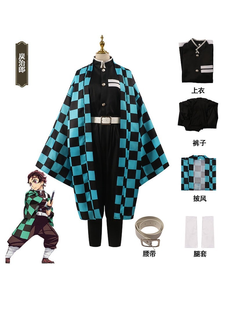 general The blade of ghost annihilation cos clothes Tanjiro cosplay clothes are suitable for theme parties, and gifts are given to fans and friends - Image 1