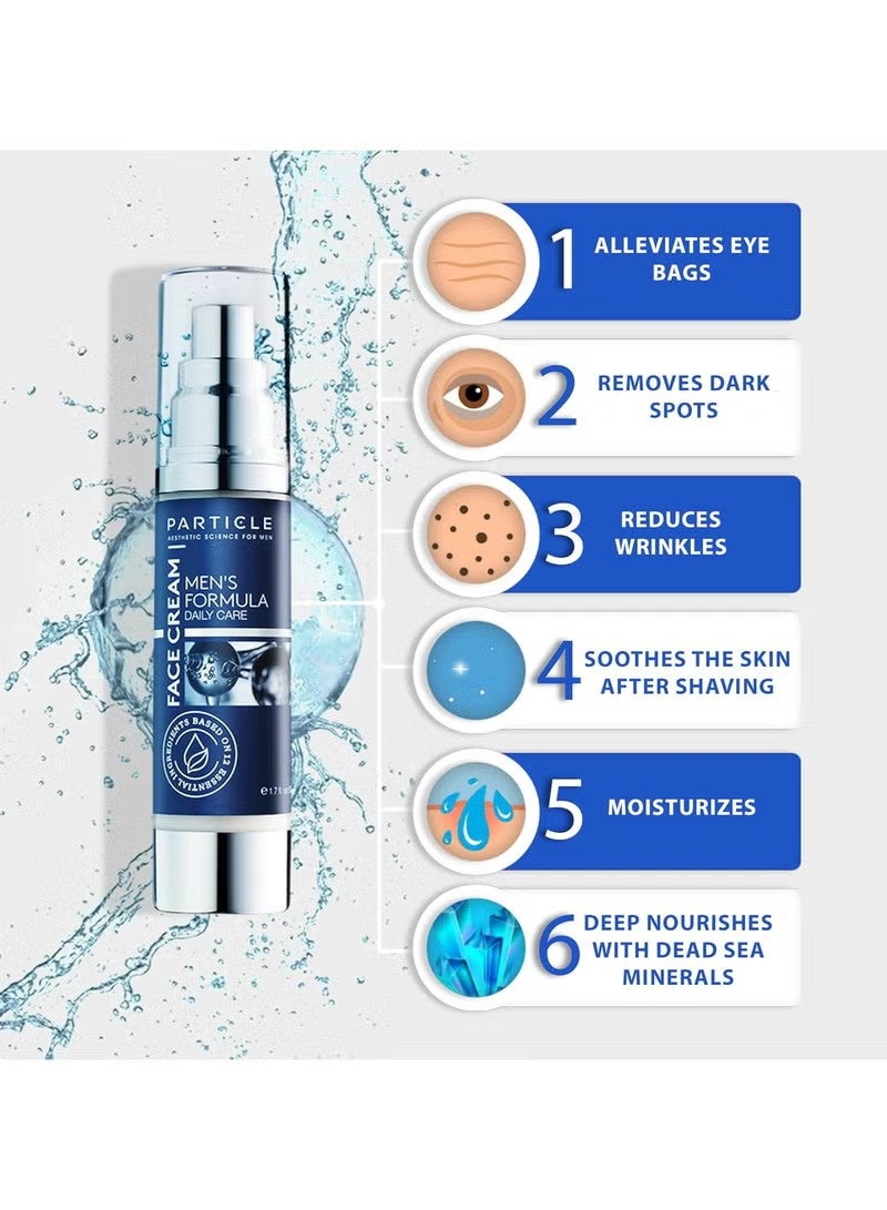 PARTICLE Face Cream for Men Anti-Aging Moisturizer, Reduces Wrinkles, Dark Spots & Eye Bags, Pack of 1 (1.7 oz/50ml) - Image 5
