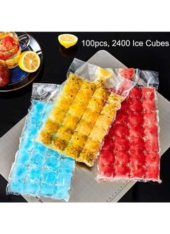 Disposable Ice Cube Bag 100 Pack (2400 Ice Cubes, 100 Bags)