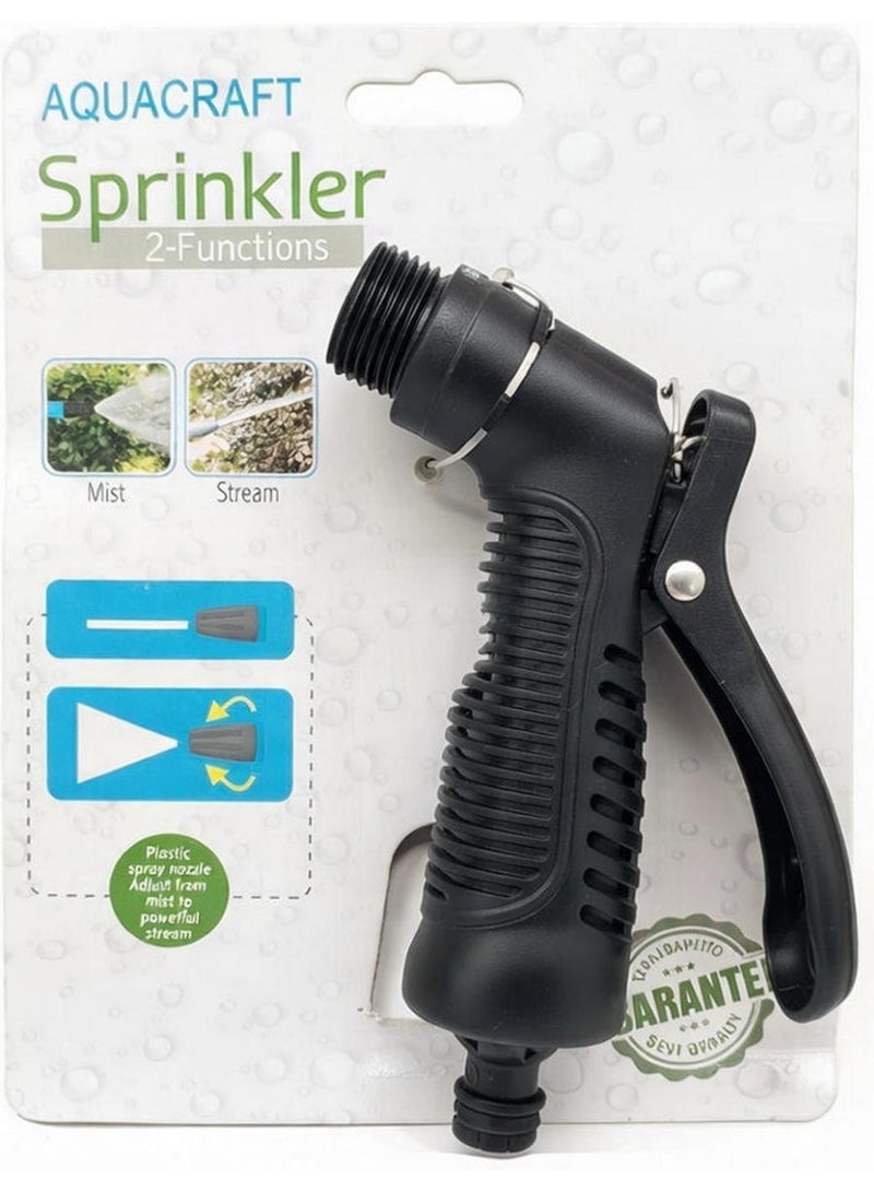 Sprinkler 2 Functions Plastic Spray Nozzle Blue With Black Abs