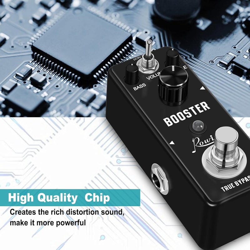 Rowin Booster Pedal with Rich Distortion Sound True Bypass LEF-318 - Image 2
