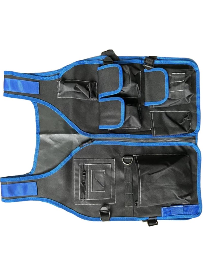 GGOOT Tool Vest Electrician Multi Pockets Hardware Tool Storage Bag Adjustable Electrician Work Vest Work Vest for Home  - Image 3