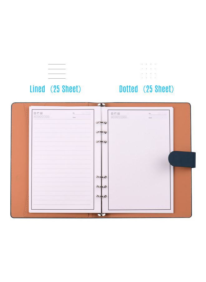 NIBEMINENT - A5 PU Leather Reusable Smart Notebook With Erasable Pen Blue/Black - Image 1
