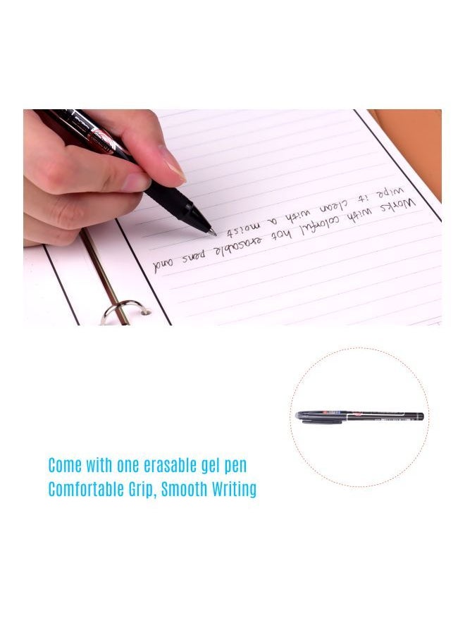 NIBEMINENT - A5 PU Leather Reusable Smart Notebook With Erasable Pen Blue/Black - Image 1