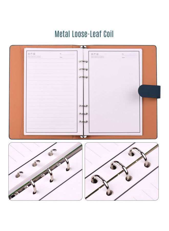 NIBEMINENT - A5 PU Leather Reusable Smart Notebook With Erasable Pen Blue/Black - Image 1