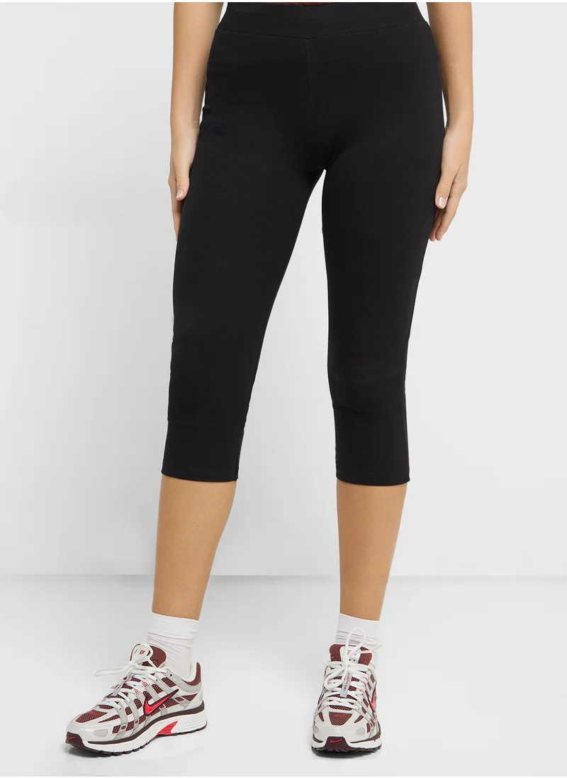 جينجر بيسيكس Cropped Cotton Leggings