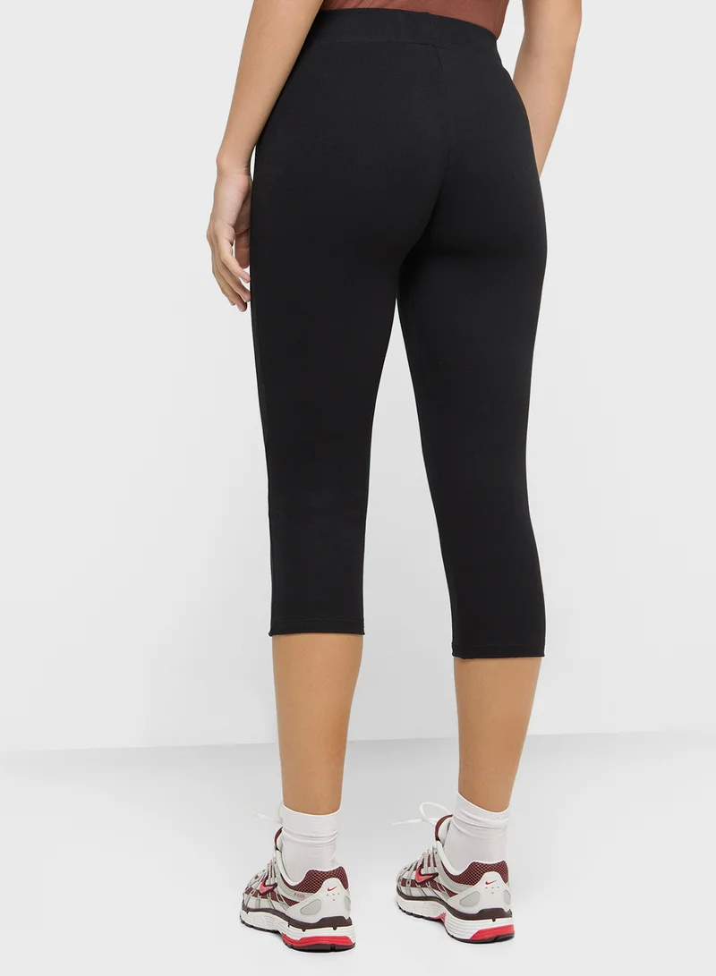 جينجر بيسيكس Cropped Cotton Leggings