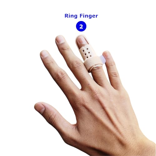 9UP® Plastic Ring Finger Splints Protector Brace Stabilizer For Broken | Mallet Splints Support For Arthritis Basketball (2nd Finger (Ring Finger), Standard) - Image 3