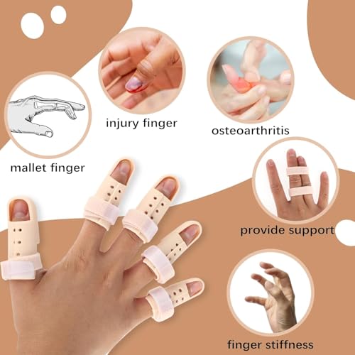 9UP® Plastic Ring Finger Splints Protector Brace Stabilizer For Broken | Mallet Splints Support For Arthritis Basketball (2nd Finger (Ring Finger), Standard) - Image 5