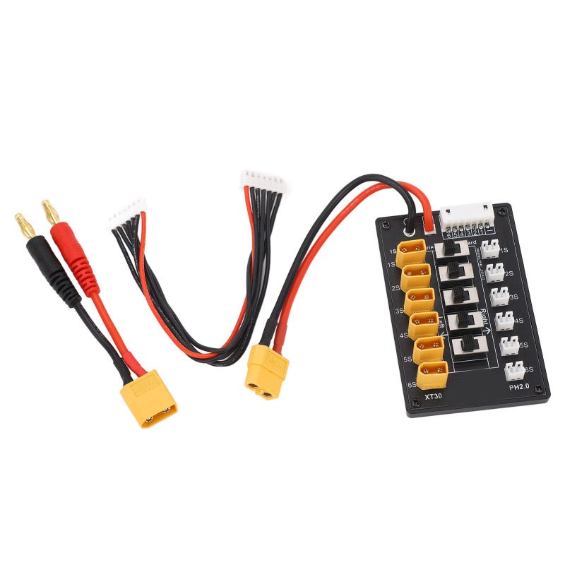 1S Lipo Series Charging Board XT30 PH2.0 Balanced Charging Solution - 4A Max Current Safe Efficient Design for 1-6 Batteries Simultaneous Charging - Image 1