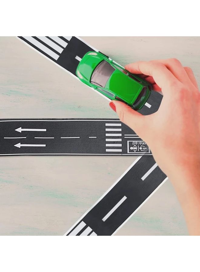 2 Rolls Black White Road Track Tape 1 9 Inch X 5 5 Yard Repositionable Paper - Image 4