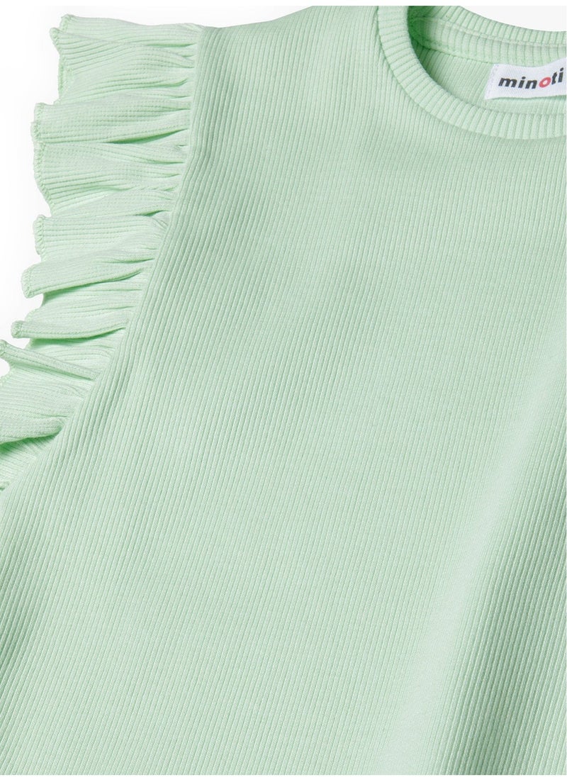 مينوتي توب بناتي بدون أكمام بكشكش على الأكتاف - Image 4