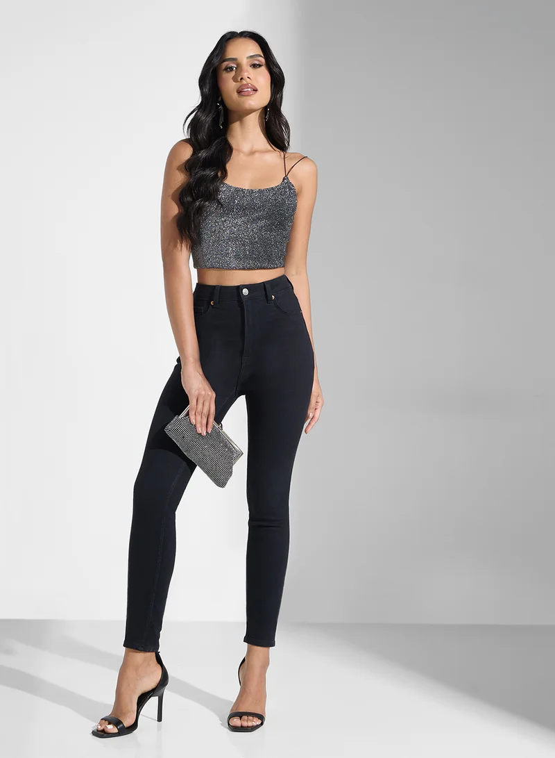 اونلي Strappy Scoop Neck Top
