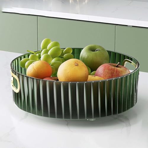 Clazkit Multi-Purpose Rotating Round Organiser Tray | Multi-Function Storage Rotating Tray | Cosmetics Organizer | Spice Tray | Toiletries Storage Holder |Green - Image 1