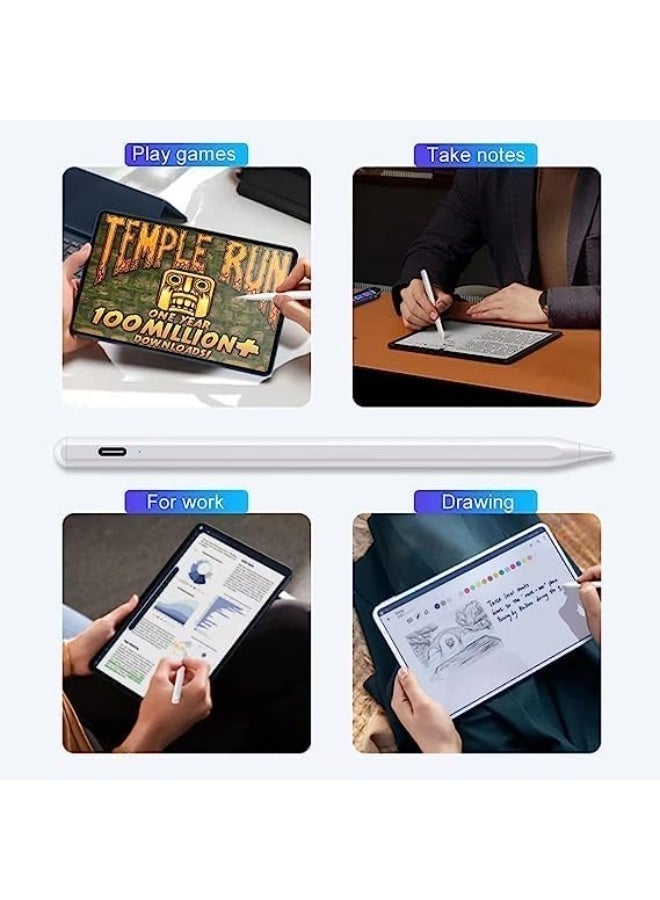Double B traders Universal Active Stylus Pen Quick Charge Palm Rejection Tilt Sensor Stylus Pen Pencil for Apple iPad/Pro/Air/iPhone/iOS Android Microsoft Samsung Lenovo Tablets Writing Drawing (White) - Image 2