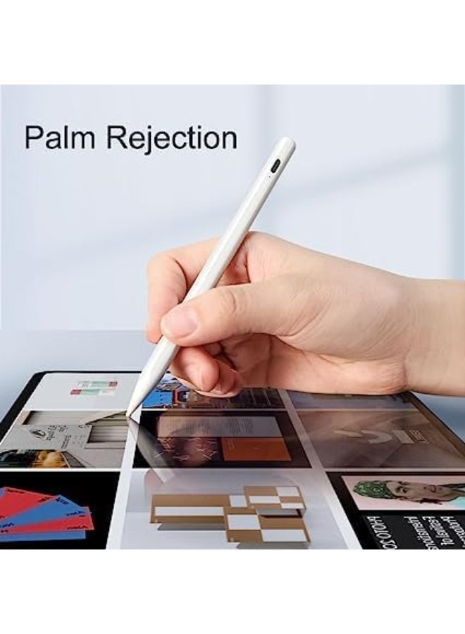 Double B traders Universal Active Stylus Pen Quick Charge Palm Rejection Tilt Sensor Stylus Pen Pencil for Apple iPad/Pro/Air/iPhone/iOS Android Microsoft Samsung Lenovo Tablets Writing Drawing (White) - Image 3