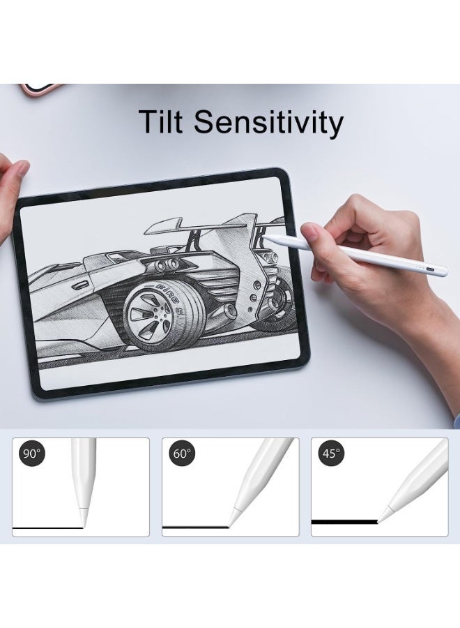 Double B traders Universal Active Stylus Pen Quick Charge Palm Rejection Tilt Sensor Stylus Pen Pencil for Apple iPad/Pro/Air/iPhone/iOS Android Microsoft Samsung Lenovo Tablets Writing Drawing (White) - Image 4