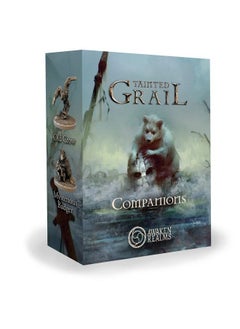 Realms Tainted Grail The Fall Of Avalon Companions Miniatures Component Upgrade ; Survival Strategy Game ; Fantasy Game For Adults ; Ages 14+ ; 14 Players ; Avg. Playtime 23 Hours ; Made