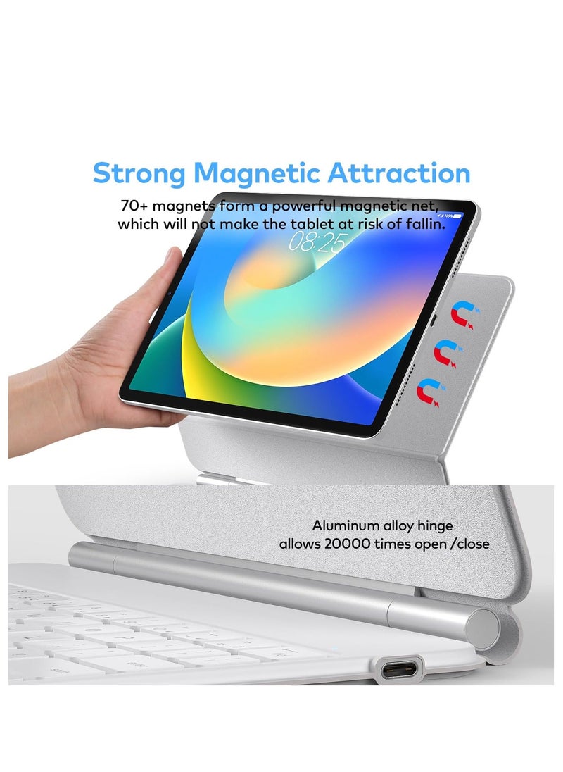 Generic Keyboard Case for iPad 10th Generation 2022 & 11th (A16, 2025) – Magic-Style Keyboard with Multi-Touch Trackpad – Floating Cantilever Stand – Magnetic Case for iPad 10.9 inch 10th / 11th Gen.  - Image 2