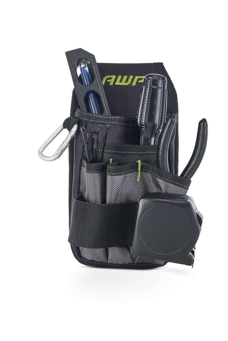AWP Premium Tool Pouch Multi-Pocket Organizer for Electricians, Professional Tool Box for Efficient Organization, Black, 7 Pocket | L-804-1 - Image 4