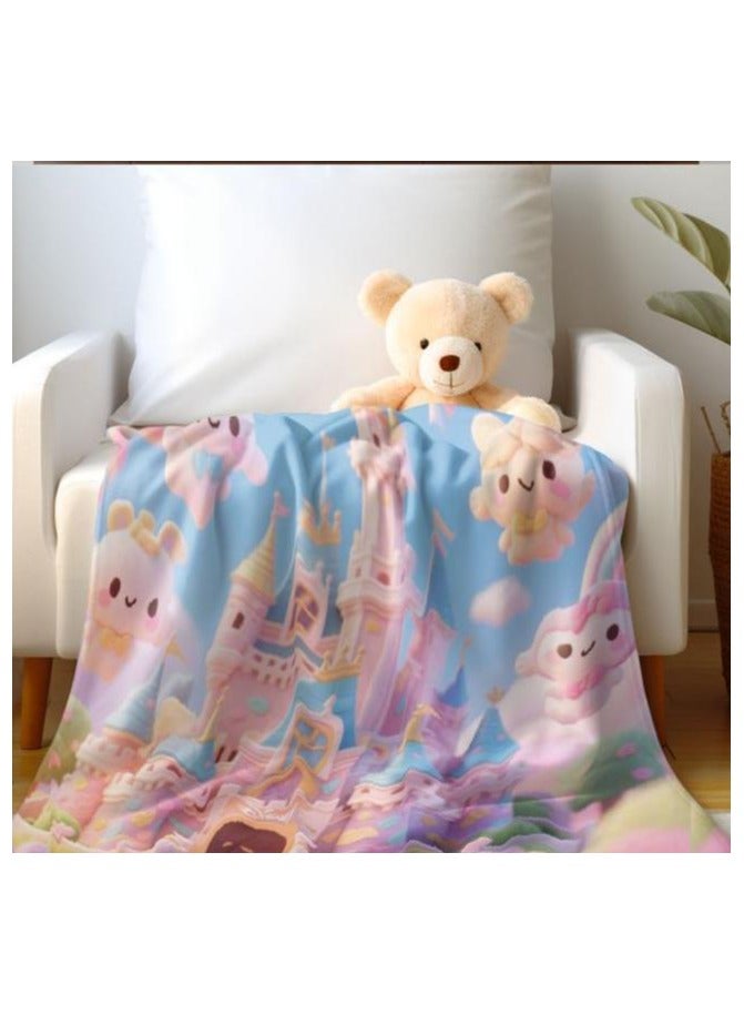 عام بطانية رقيقة من الفانيلا (دافئة ومريحة، ومناسبة للنوم، واستخدام الألعاب، وإزالة الغبار والرمل) 150 سم * 200 سم - 559 - Image 4