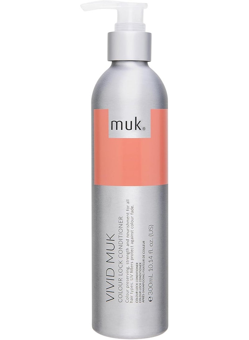 MUK. MUK. Vivid Colour Lock Conditioner - Nourishing Color Protect against colour fade. Detangling Colored Hair Conditioner for Shine, Smoothness & Frizz Control, 300ml - Image 1
