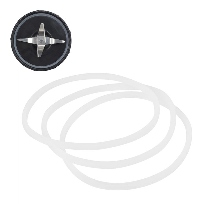 Juicer Rubber Seal 36Pcs White Rubber Sealing Gasket Replacement Parts Fit For Magic Blender 250W Model Flat or Cross Blade Juicer Blender Replacement Seals for Home