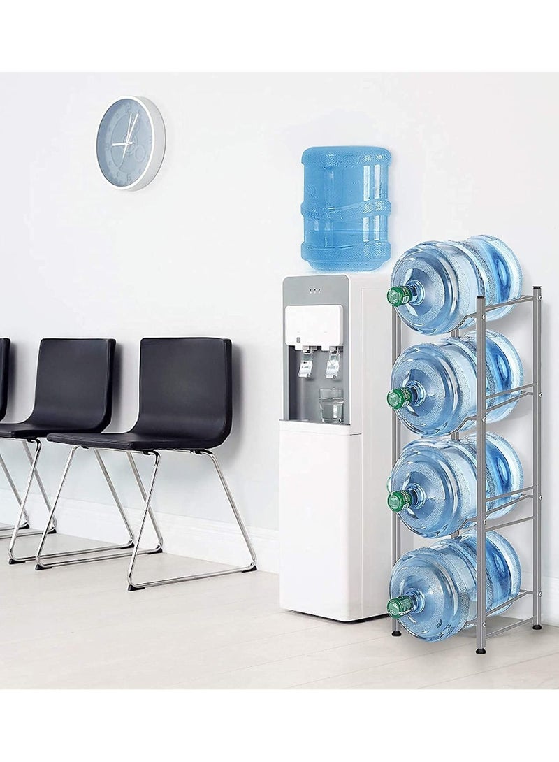 DubaiGallery 4-Tier Water Bottle Holder Cooler Jug Rack 5 Gallon Water Bottle Storage Rack Detachable Heavy Duty Chrome Water Bottle Cabby Rack  with Holder - Image 3